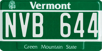 VT license plate NVB644