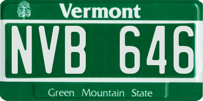 VT license plate NVB646