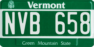 VT license plate NVB658