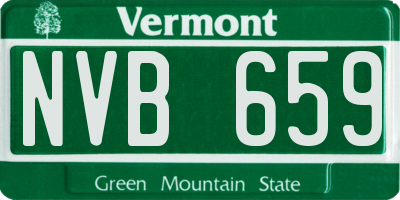 VT license plate NVB659
