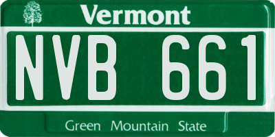 VT license plate NVB661