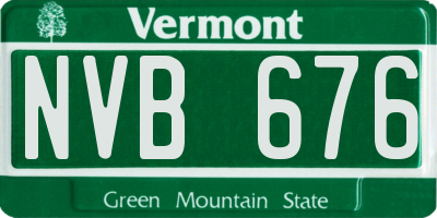 VT license plate NVB676