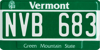 VT license plate NVB683