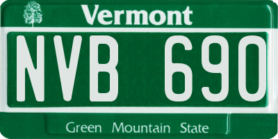 VT license plate NVB690