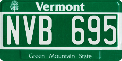 VT license plate NVB695
