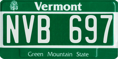 VT license plate NVB697