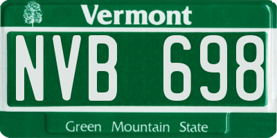 VT license plate NVB698