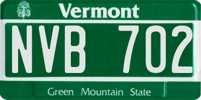 VT license plate NVB702