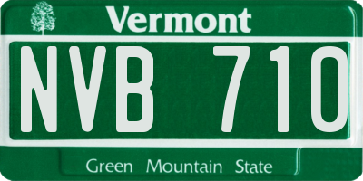 VT license plate NVB710