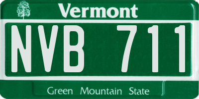 VT license plate NVB711