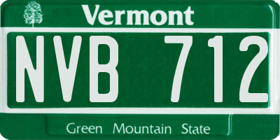 VT license plate NVB712
