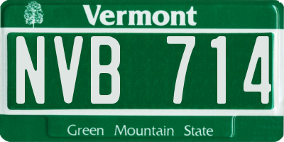 VT license plate NVB714