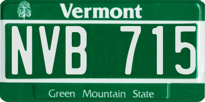 VT license plate NVB715