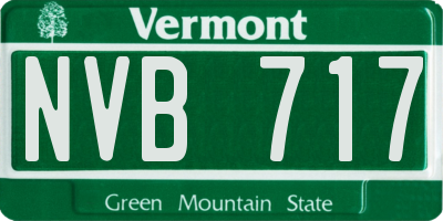VT license plate NVB717