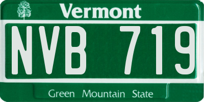 VT license plate NVB719