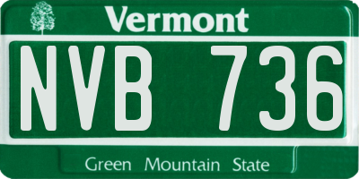 VT license plate NVB736