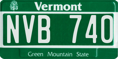 VT license plate NVB740