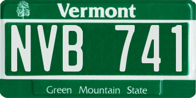 VT license plate NVB741