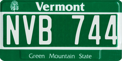 VT license plate NVB744