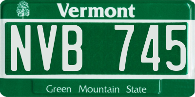 VT license plate NVB745