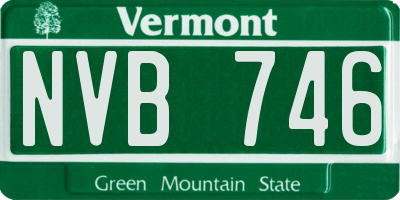 VT license plate NVB746