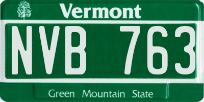 VT license plate NVB763