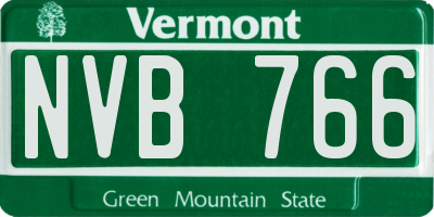 VT license plate NVB766