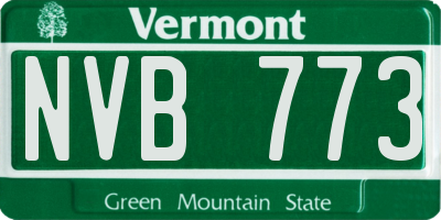 VT license plate NVB773