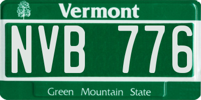 VT license plate NVB776