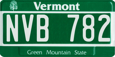 VT license plate NVB782