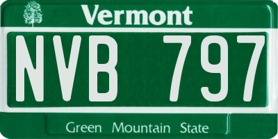 VT license plate NVB797