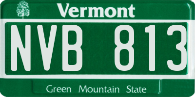 VT license plate NVB813