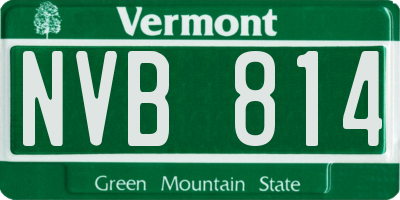 VT license plate NVB814