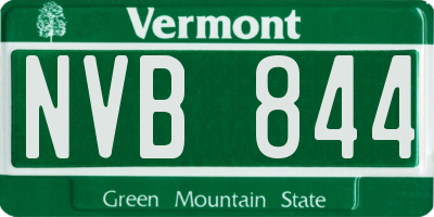 VT license plate NVB844