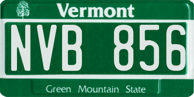 VT license plate NVB856