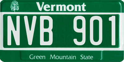 VT license plate NVB901