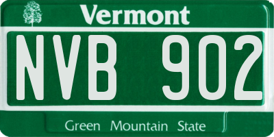 VT license plate NVB902