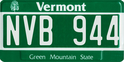 VT license plate NVB944