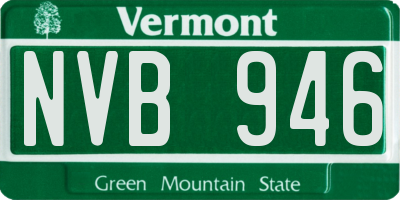 VT license plate NVB946