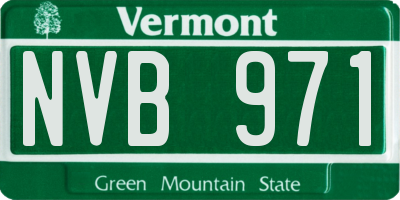 VT license plate NVB971