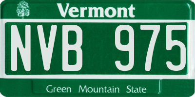 VT license plate NVB975