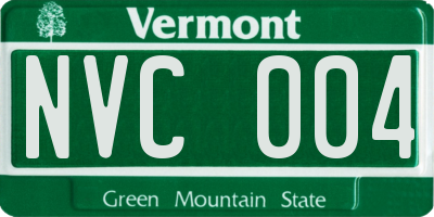 VT license plate NVC004