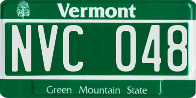 VT license plate NVC048