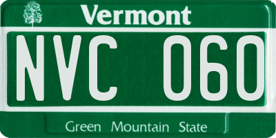 VT license plate NVC060