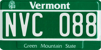 VT license plate NVC088