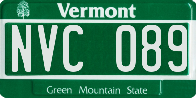 VT license plate NVC089