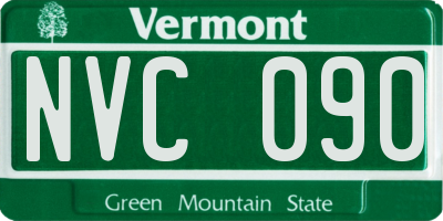 VT license plate NVC090