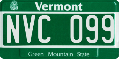 VT license plate NVC099