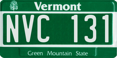 VT license plate NVC131