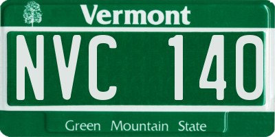 VT license plate NVC140